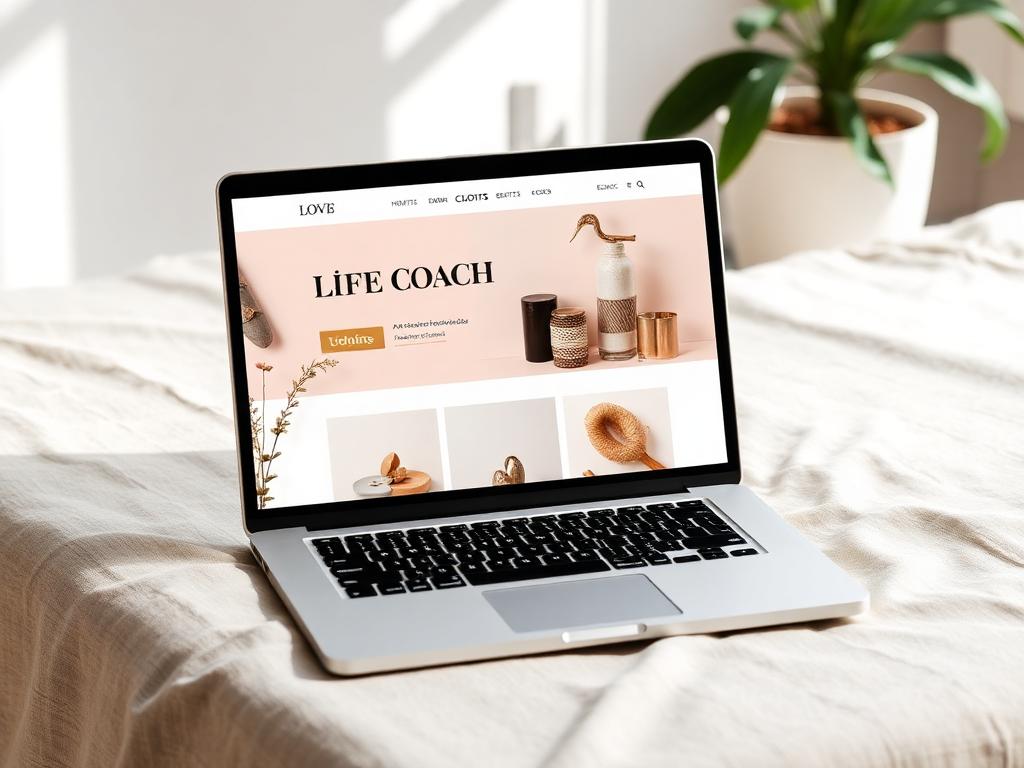 Sample website design for a life coach