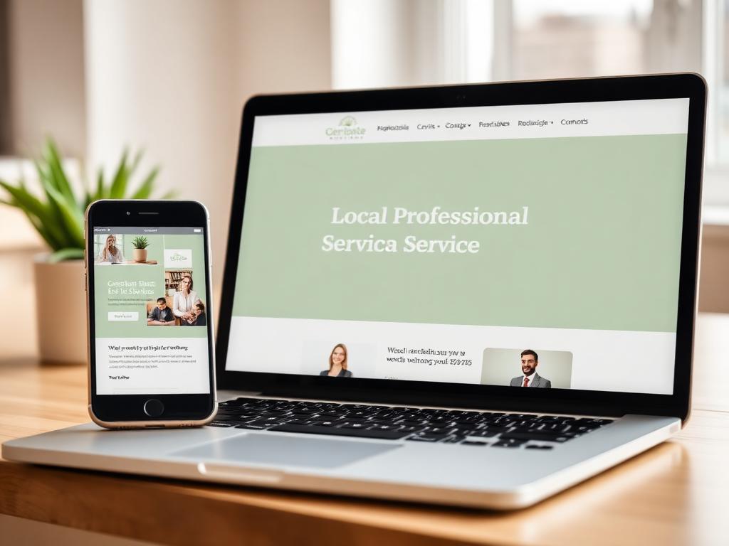 Sample website design for a local professional service